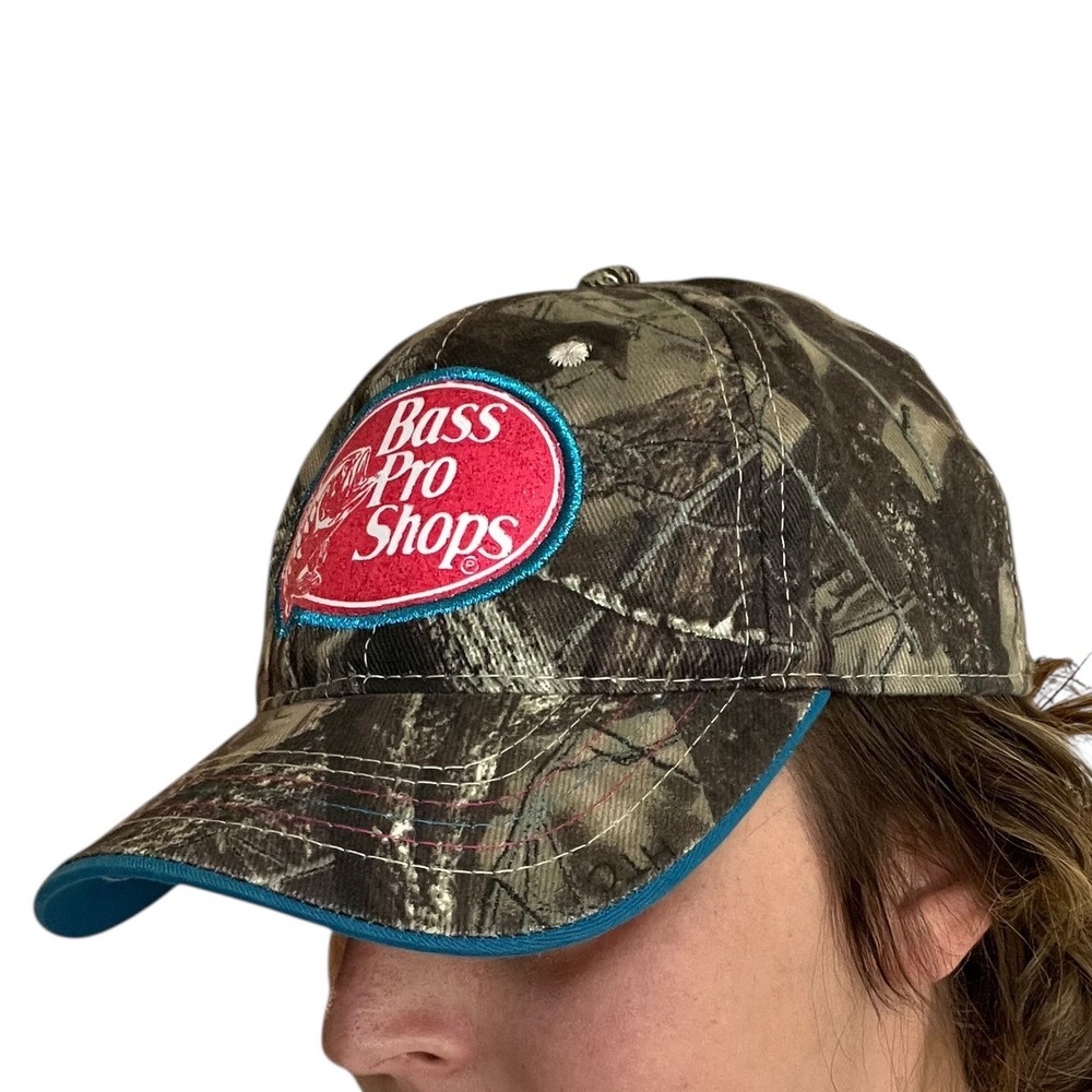 Bass Pro Shops Women's Camo Hat Adjustable Outdoor Fishing Hunting Cap